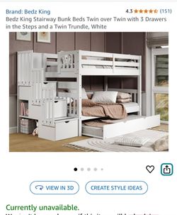 Bunk Bed w/ 3rd bed