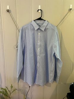 JHK Blue and white striped button-up