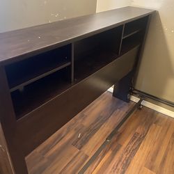 Bed Frame And Headboard With Shelf Space 