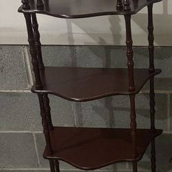 Vintage 5-Tier Wooden Etagere Shelf