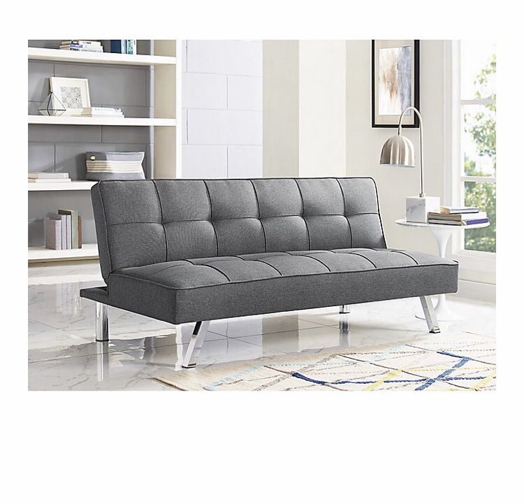 Gray Futon (recliner sofa)
