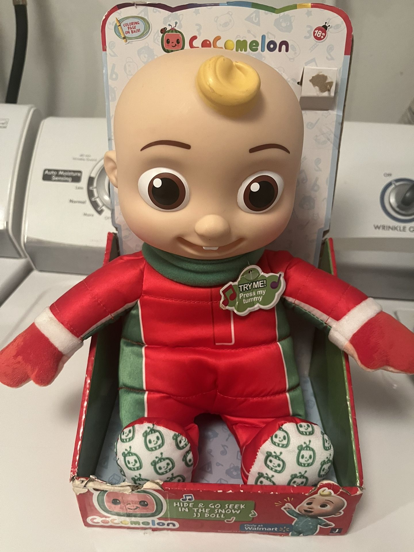 New JJ Cocomelon Winter Christmas Talking Plush Toy