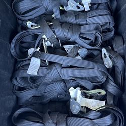 Custom 25ft Straps with Flat snap Hooks and Quick Pull Cam buckle 