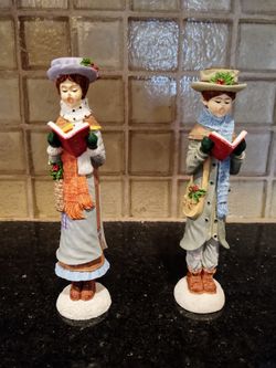 Vintage Carolers Candlesticks