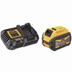 DEWALT FLEXVOLT 20V/60V MAX Lithium-Ion 6.0Ah Battery Pack with 6 Amp Output Charger
