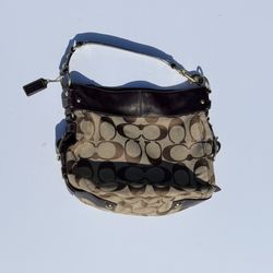 Coach Black Leather Hobo Shoulder Bag