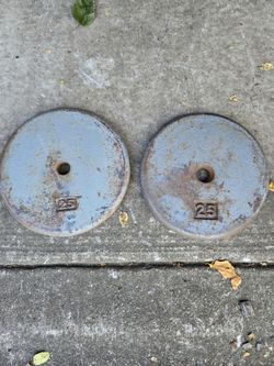 2x 25lb Standard 1inch Weight Plates