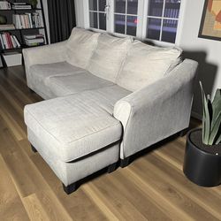 Ashley Furniture Gray Sectional Sofa Couch Reversible Chaise