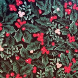 Holly And Mistletoe Fabric 