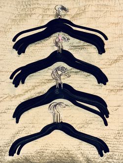 4 dozen Black Velvet Hangers 48 Clothes Hangers
