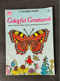 Vintage Golden Books Coloring Book — “Colorful Creatures”