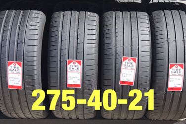 4 used tires 275/40/21 Pirelli RFT