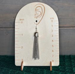 Silver Tone Tassel Earrings