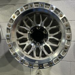 17” LOCK OFF-ROAD COMBAT WHEELS IN STOCK MACHINED POLISH FINISH 