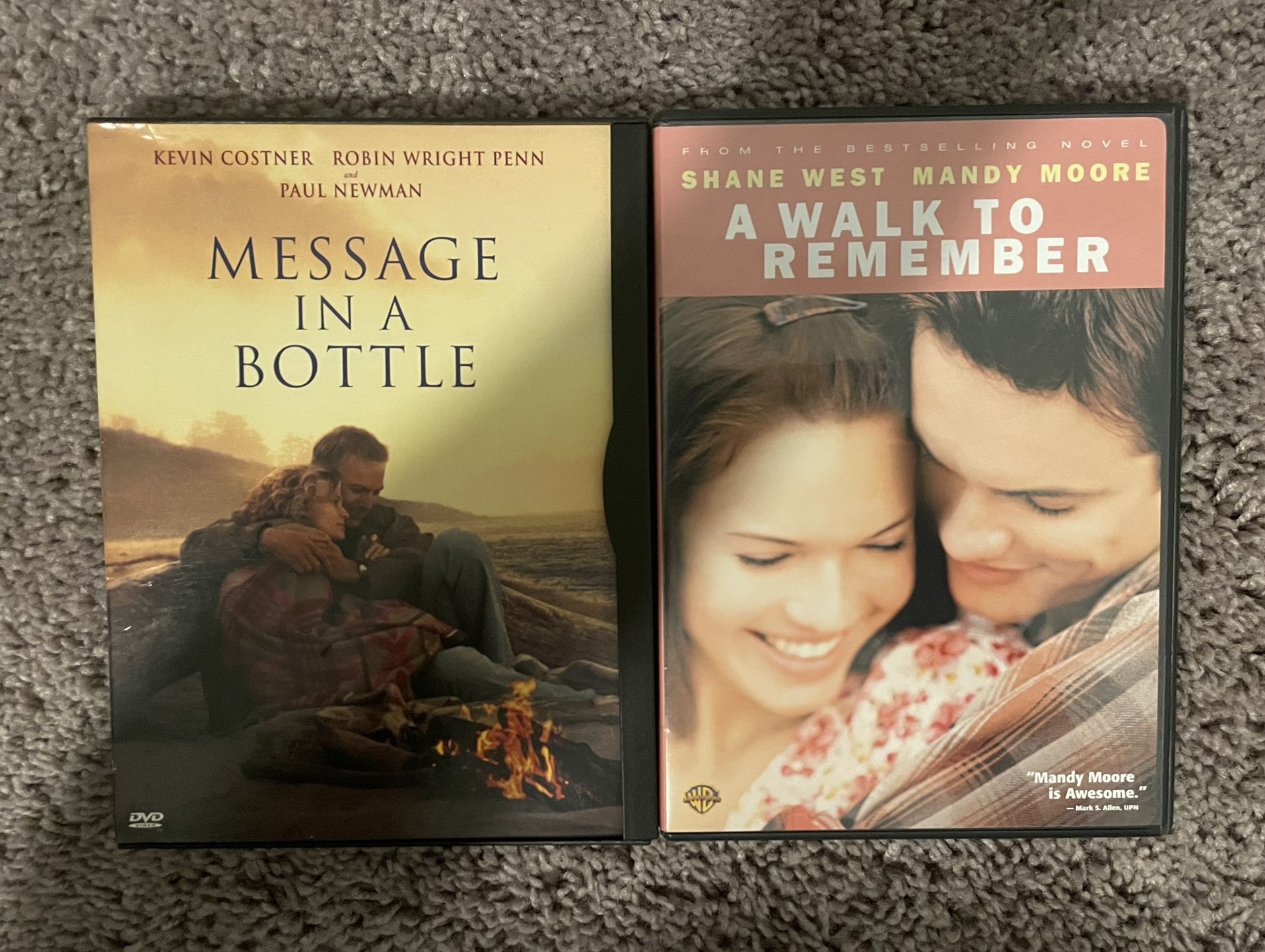 Message In A Bottle and A Walk To Remember dvds (READ DESCRIPTION )