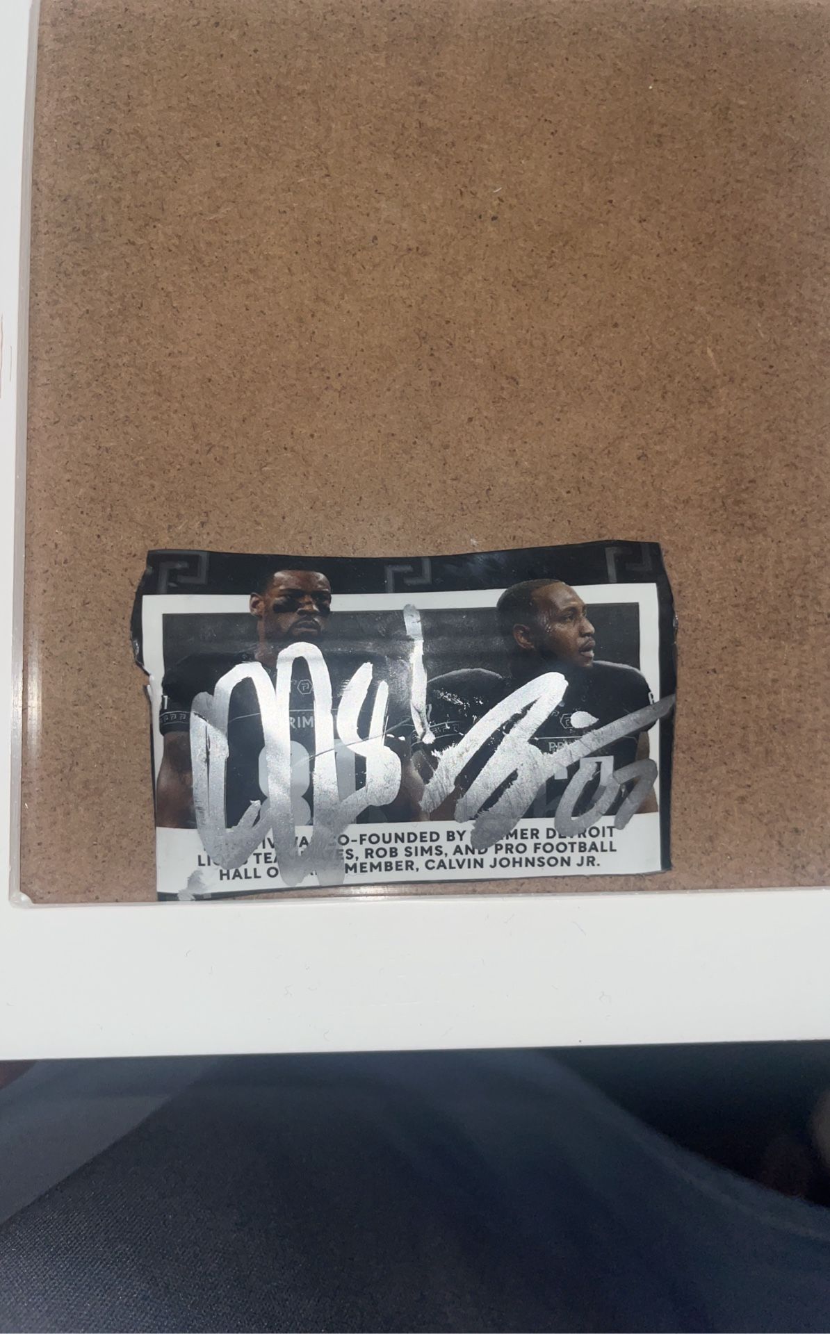 Calvin Johnson Rob Sims Signed Auto Graph