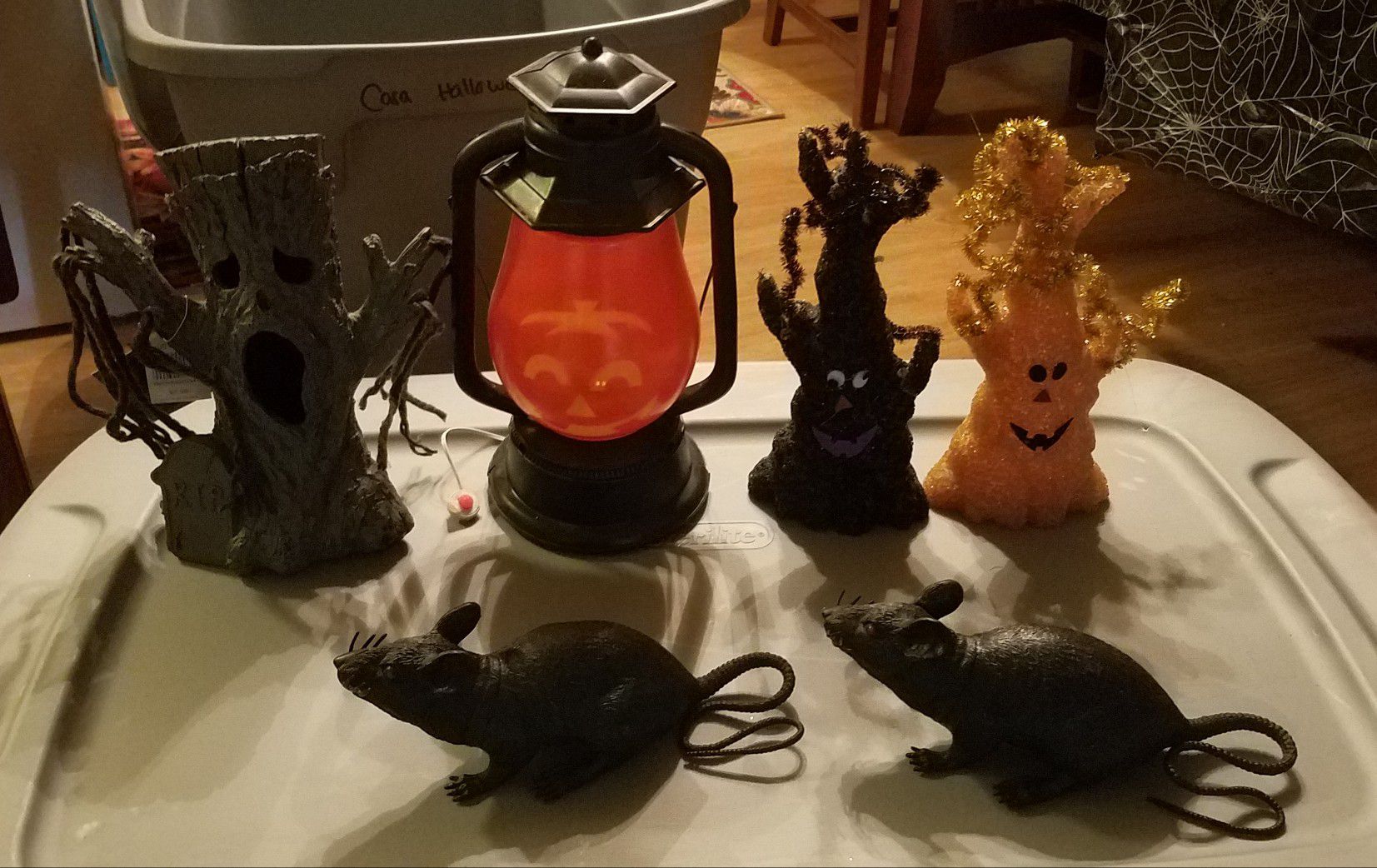 Assorted Halloween decorations