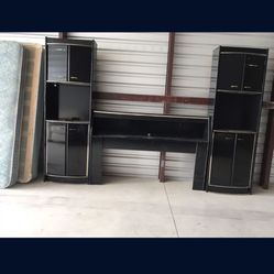 🎁FULL SIZE BEDROOM SET: BED, DRESSER , MIRROR, 2 NIGHTSTANDS 🎁