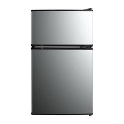 3.2 cu ft 2-Door Compact Refrigerator with Freezer