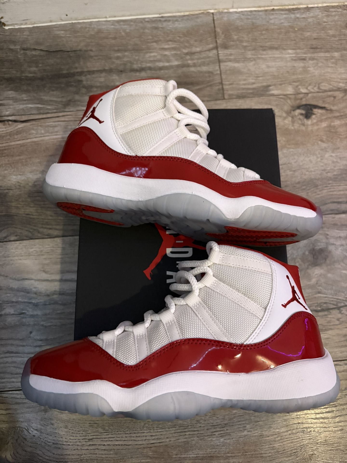 Nike Air Jordan Retro Cherry Red and White Sneakers Size 4.5Y (GS)