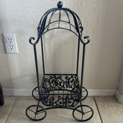 Wrought Iron Cart Plant Holder!!