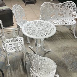 5 Pcs Vintage Iron Patio Set 