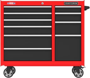 CRAFTSMAN 41" Rolling Tool Chest, 10-Drawer Steel Tool Cabinet with Drawer Trays and Paper Towel Holder
