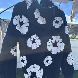 Black and White Denim Tears Hoodie