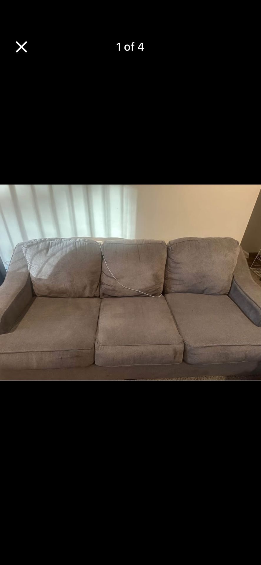 Grey Cotton Couch