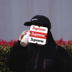 Supreme Fuzzy Camp Cap Fw24 Black