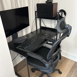 Computer desk and chair
