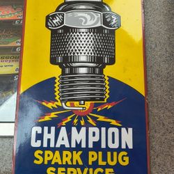 Champion Spark Plugs Vintage Sign 