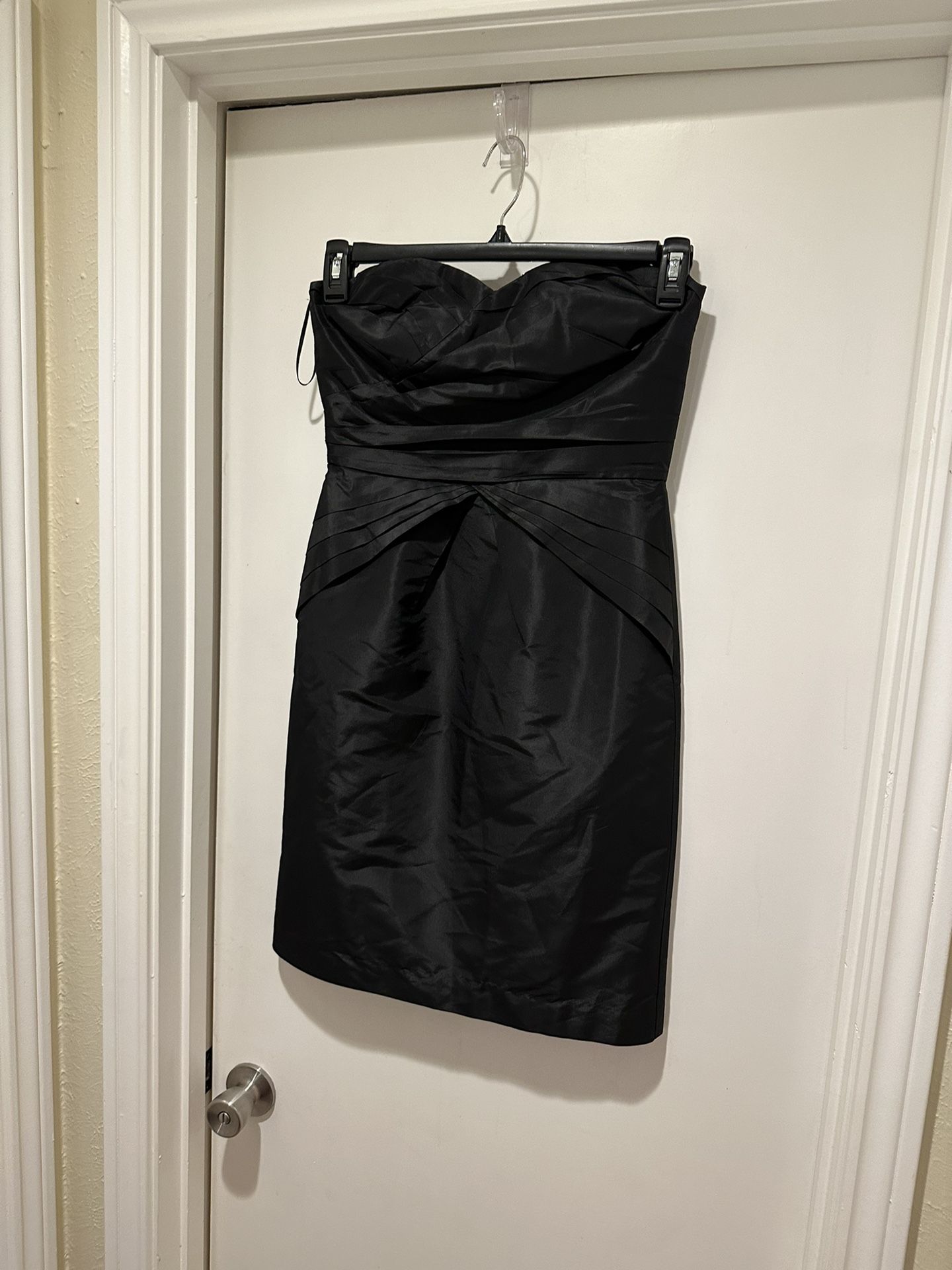 Banana Republic Black Silk Strapless Cocktail Dress