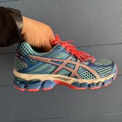 Asics Womens Gel Cumulus 15 T3C5N Blue Running Shoes Sneakers