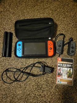 Nintendo switch 1, with game and cables