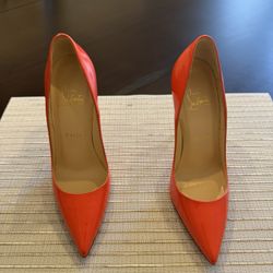 Christian Louboutin So Kate 120 Patent Leather Stiletto Heel Pumps in Pink.
