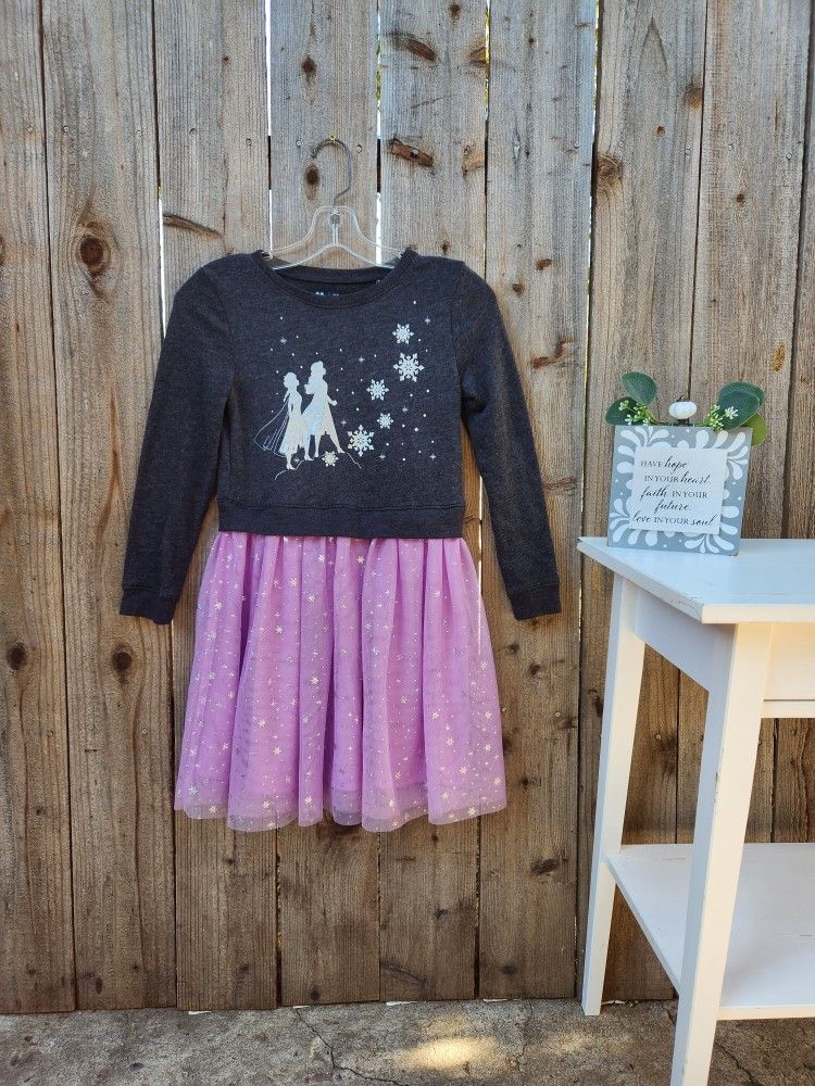 Disney Limited Edition Girls Dress Grey/ Purple Tulle Skirt Princess Size 8