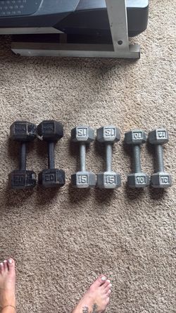 Dumbbells set of 20 set of 15 set of 10