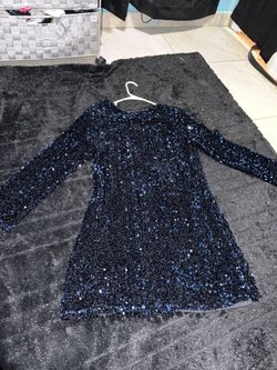 Sparkling Blue Mini Dress