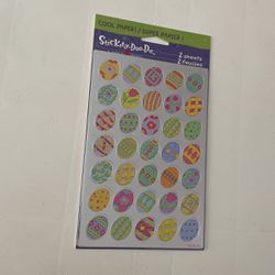 New vintage American Greetings Easter egg silver stickers Stickety Doo Da Thumbnail