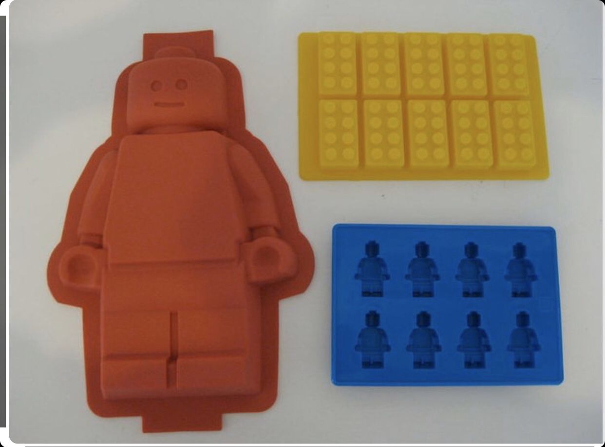 Lego Brick and Minifigure Cake Candy Chocolate Mold Set