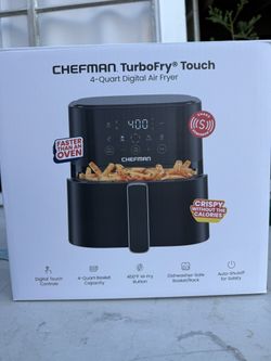 CHEFMAN. TurboFry® Touch 4-Quart Digital Air Fryer 400: - SHAK C