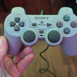 Sony PlayStation PSOne PS1 DualShock Controller OEM Gray  TESTED & WORKING