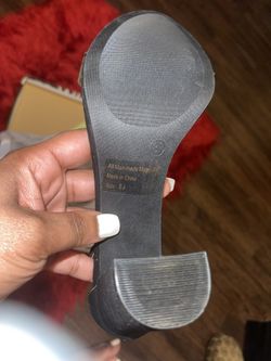 Cute Black Heels With Clear Over The Toe Straps