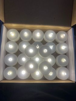 24 Pack LED Tea Lights Candles-White