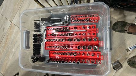 Large Socket Set with Ratchets and Extensions