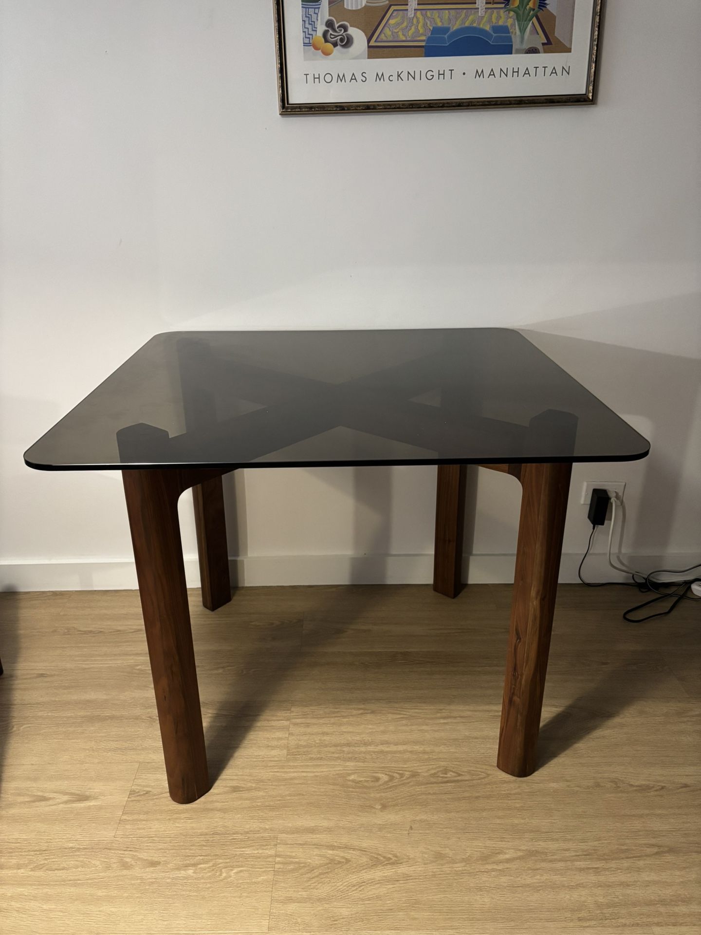 EQ3 Square Glass Kitchen Table (PRICE:$600)