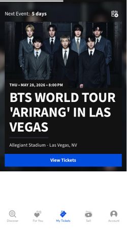 BTS arirang in Las Vegas