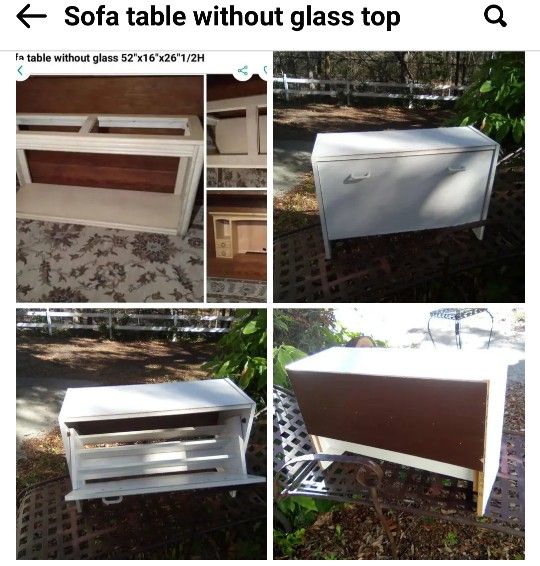 Sofa Table Without Glass Top