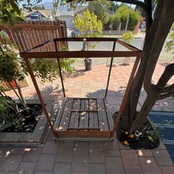 Cedar Outdoor Sandbox With Foldable Benches